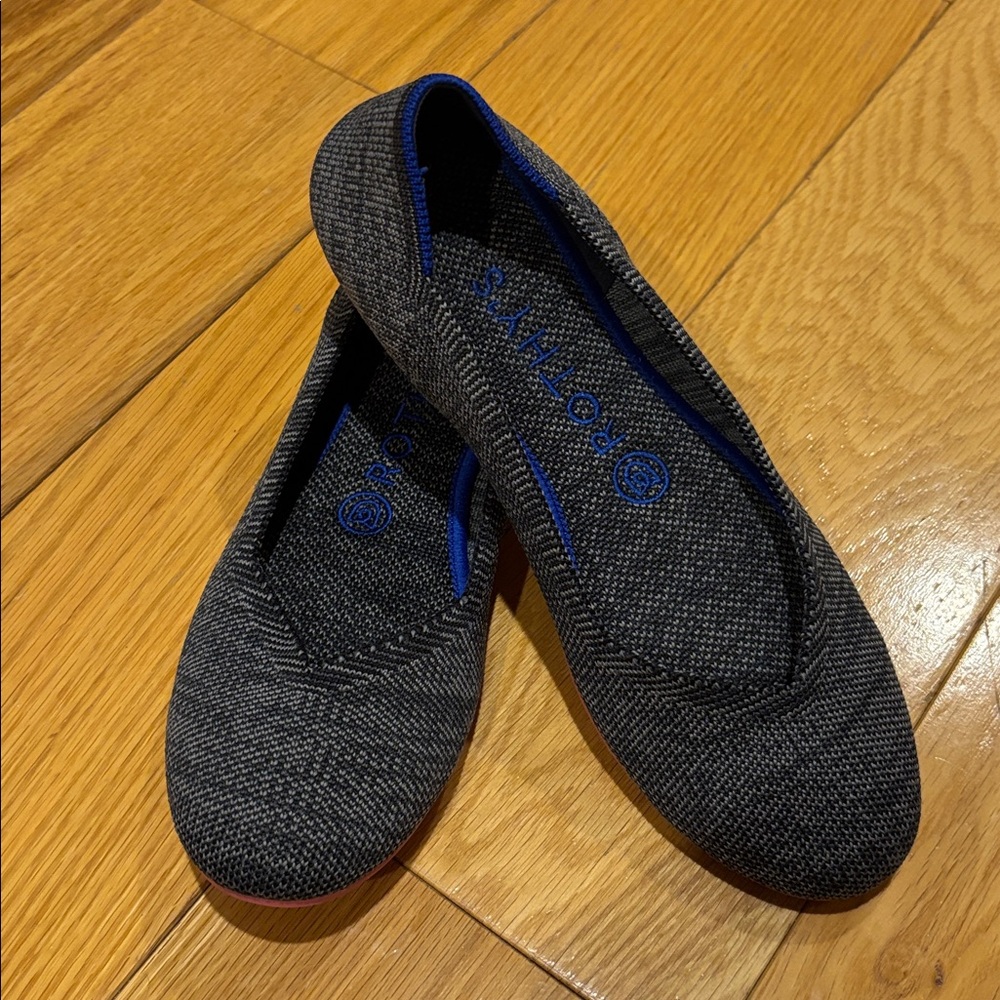 Rothy’s The flat in charcoal birdseye round toe Sz 7 - Picture 3 of 10